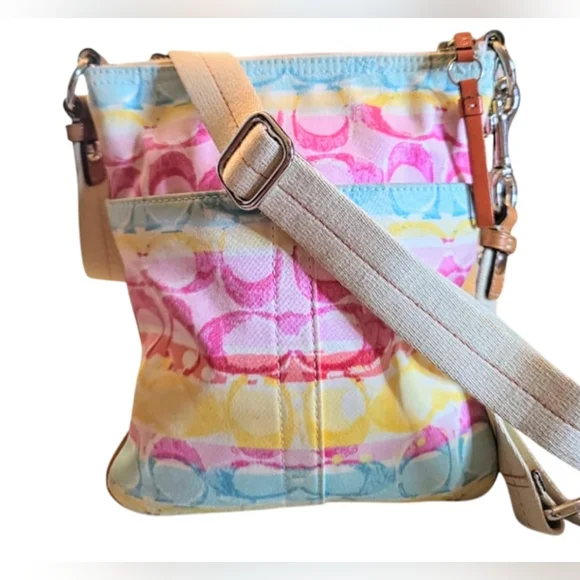 Coach Hampton Stripe Swingpack Crossbody Bag - Picture 8 of 16